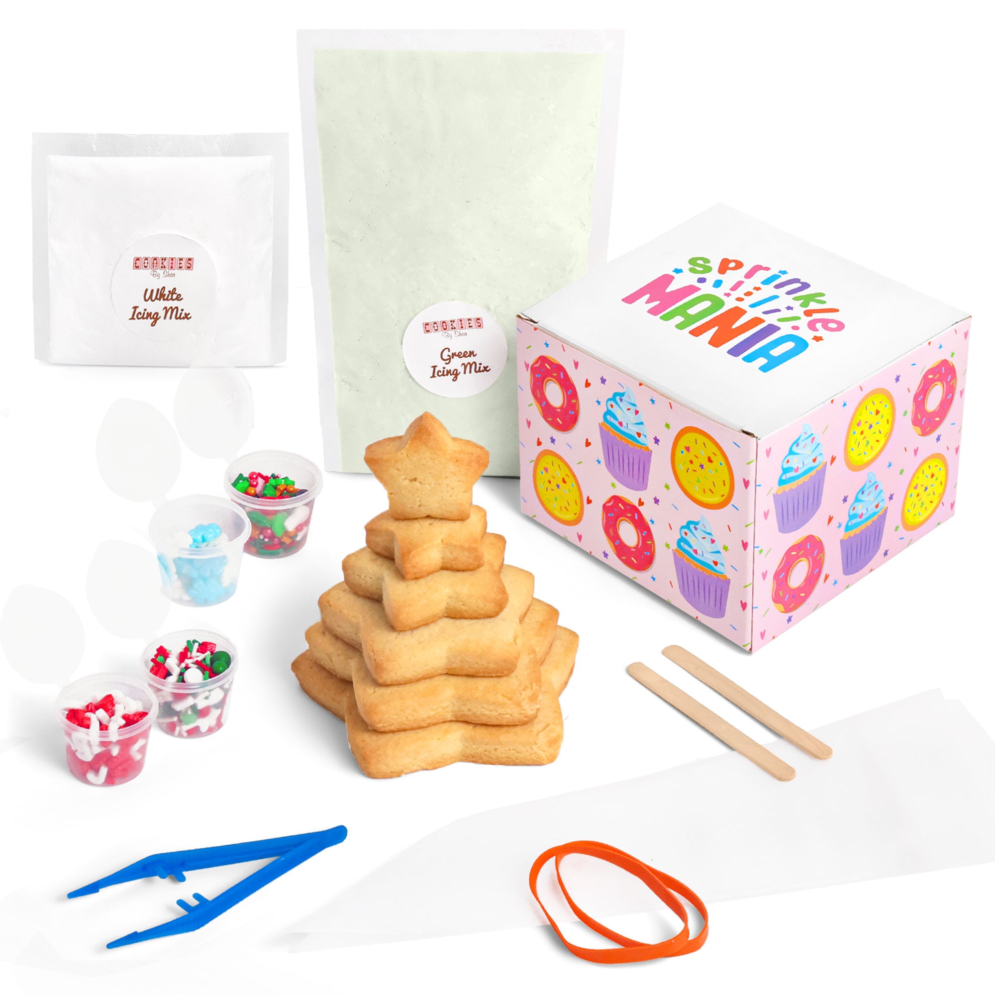 COOKIE DECO KITS : 3D Christmas Tree (8 cookies)