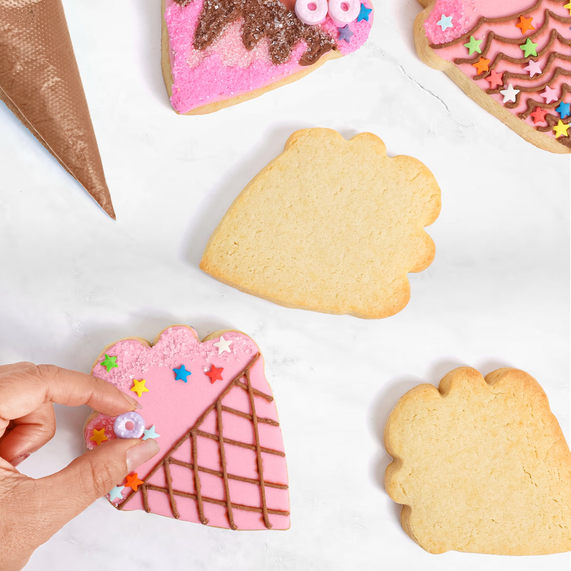 COOKIE DECO KITS : 6 Ice Cream Cones