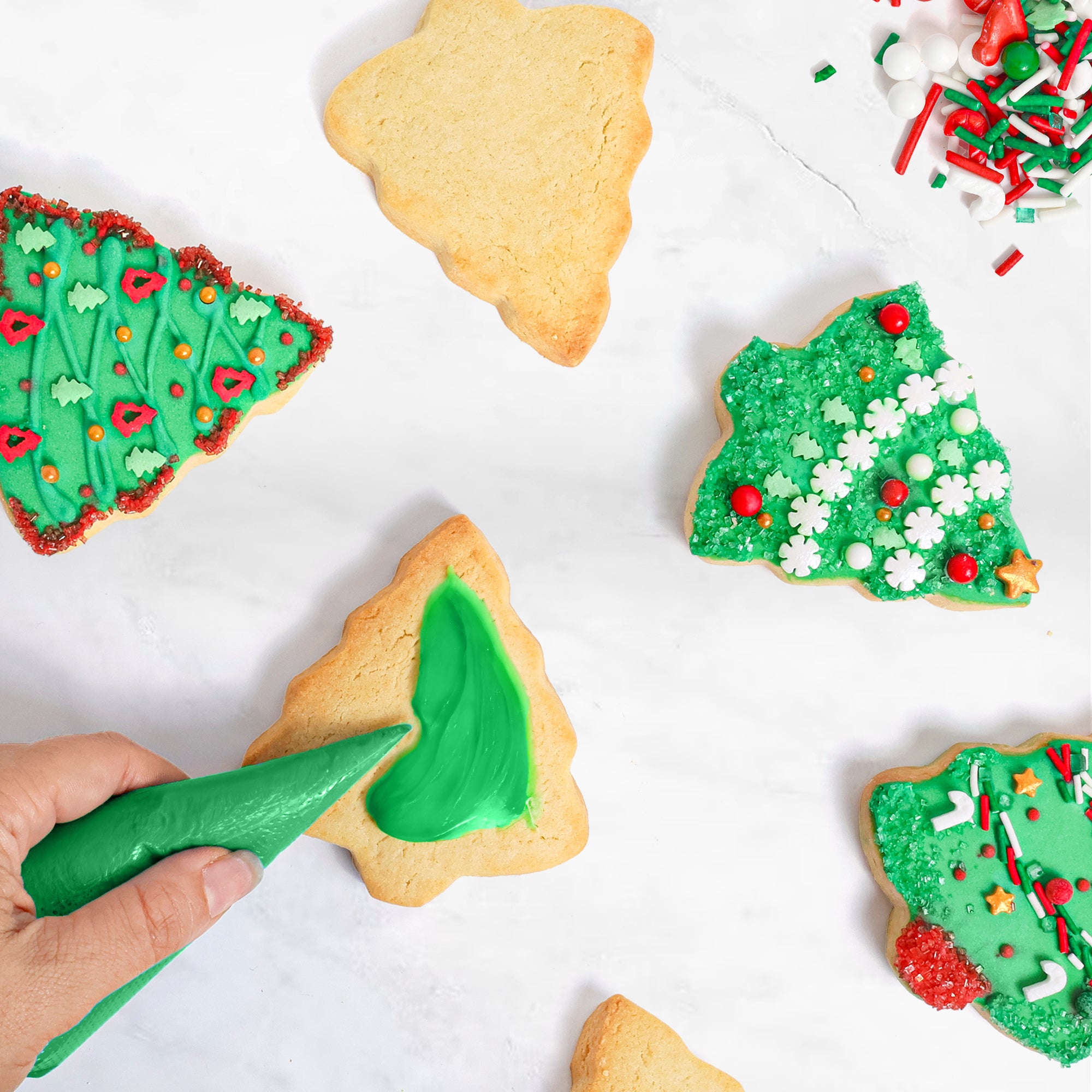 COOKIE DECO KITS : 6 Christmas Trees