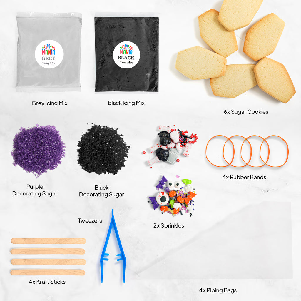 COOKIE DECO KITS : 6 Tombstones