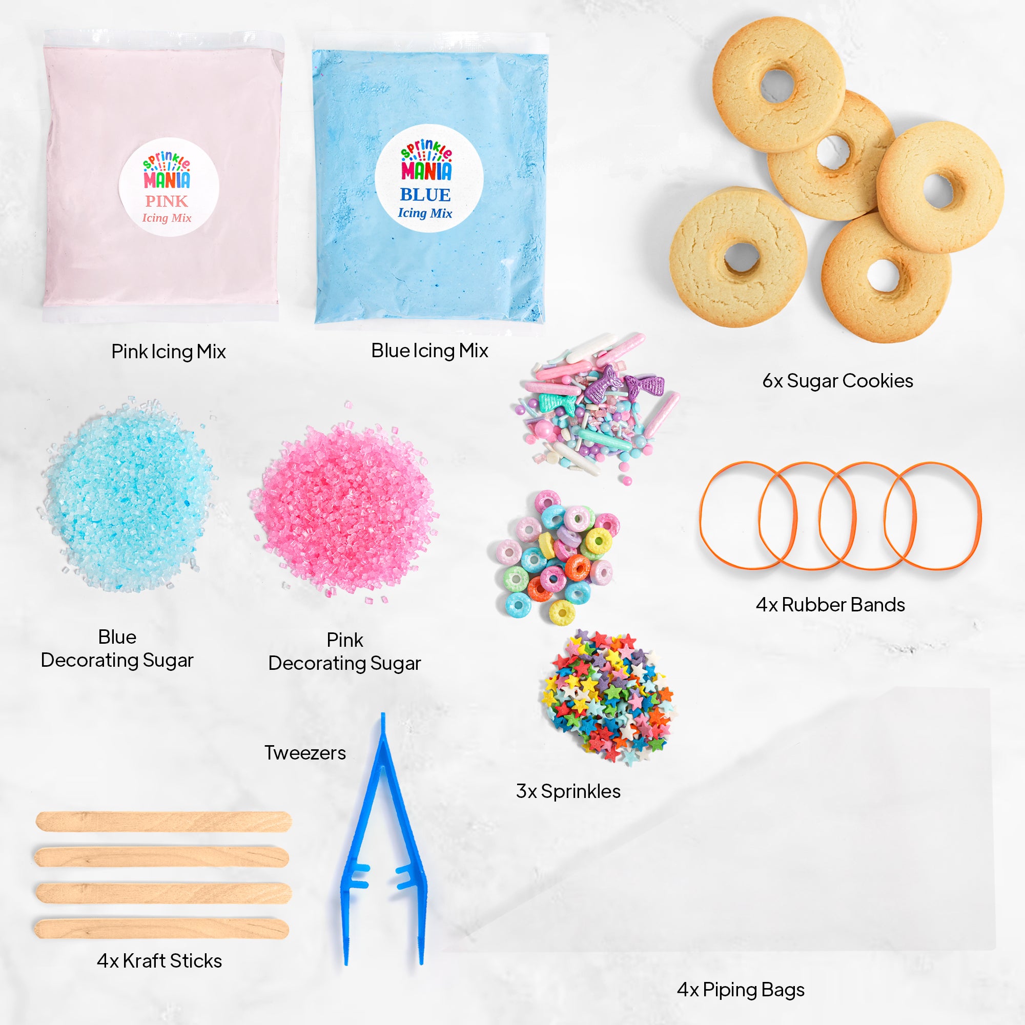 COOKIE DECO KITS : 6 Donuts