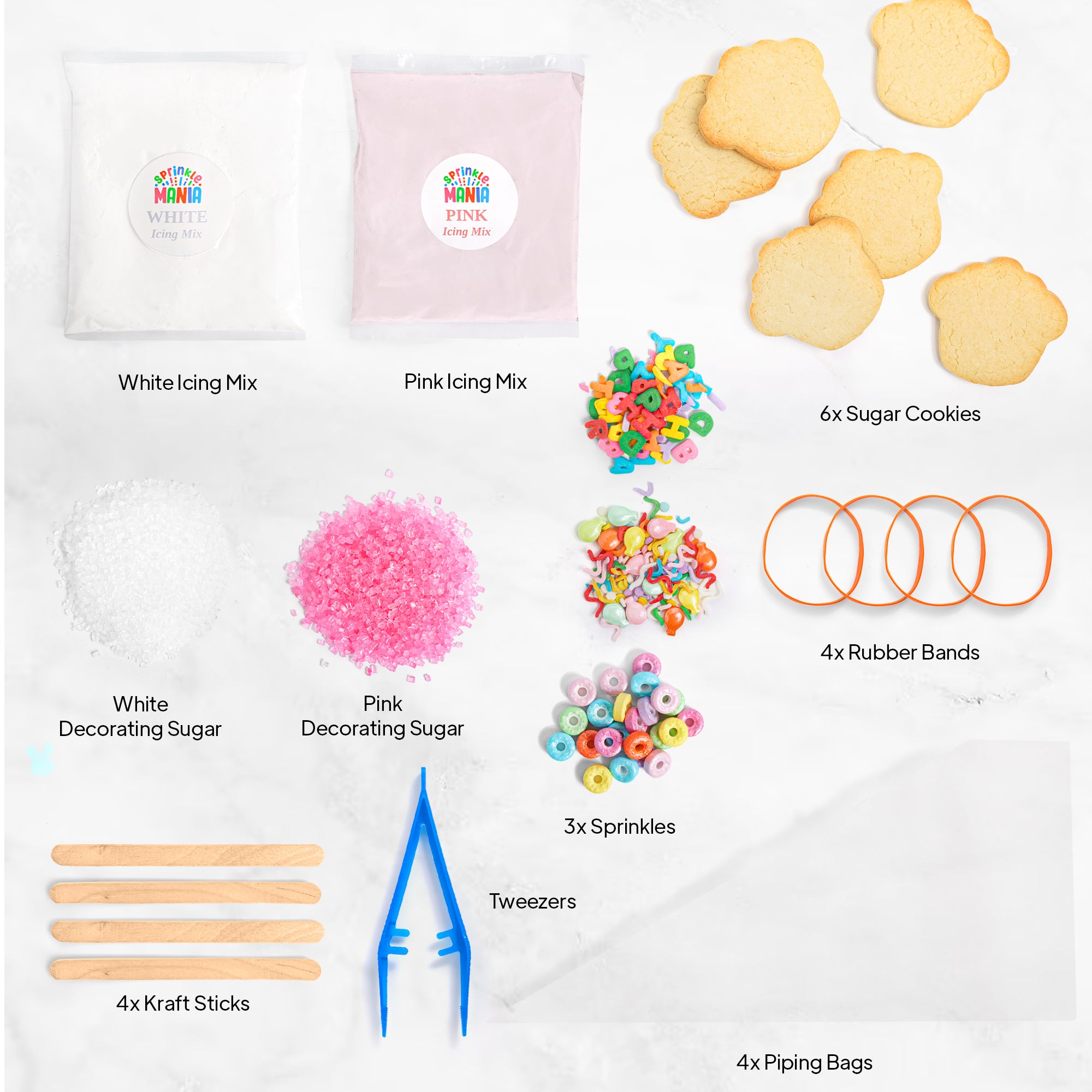 COOKIE DECO KITS : 6 Cupcakes