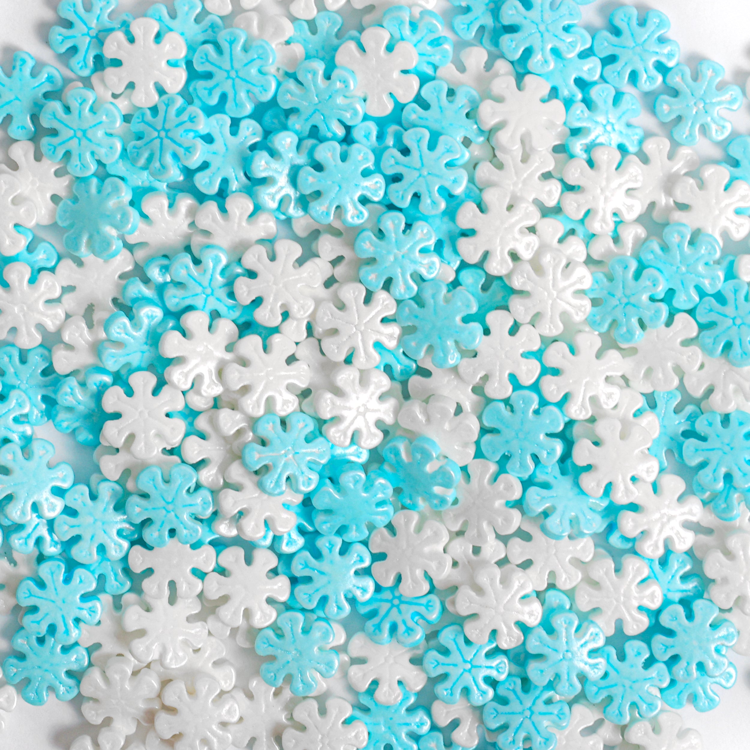 Holiday White Snowflake Sprinkles 1LB Bag